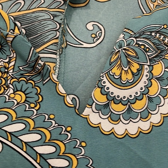 Emery Paisley Print notched neck tunic Dress in size 3Xl - Picture 3 of 5